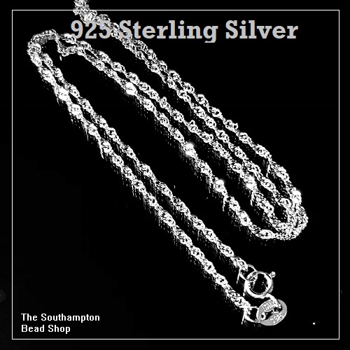 925 Silver Ready Made Chain Rhodium Plated